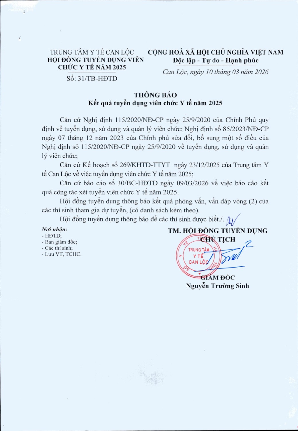 31 thong bao ket qua tuyen dung vien chuc y te nam 2025 page 0001