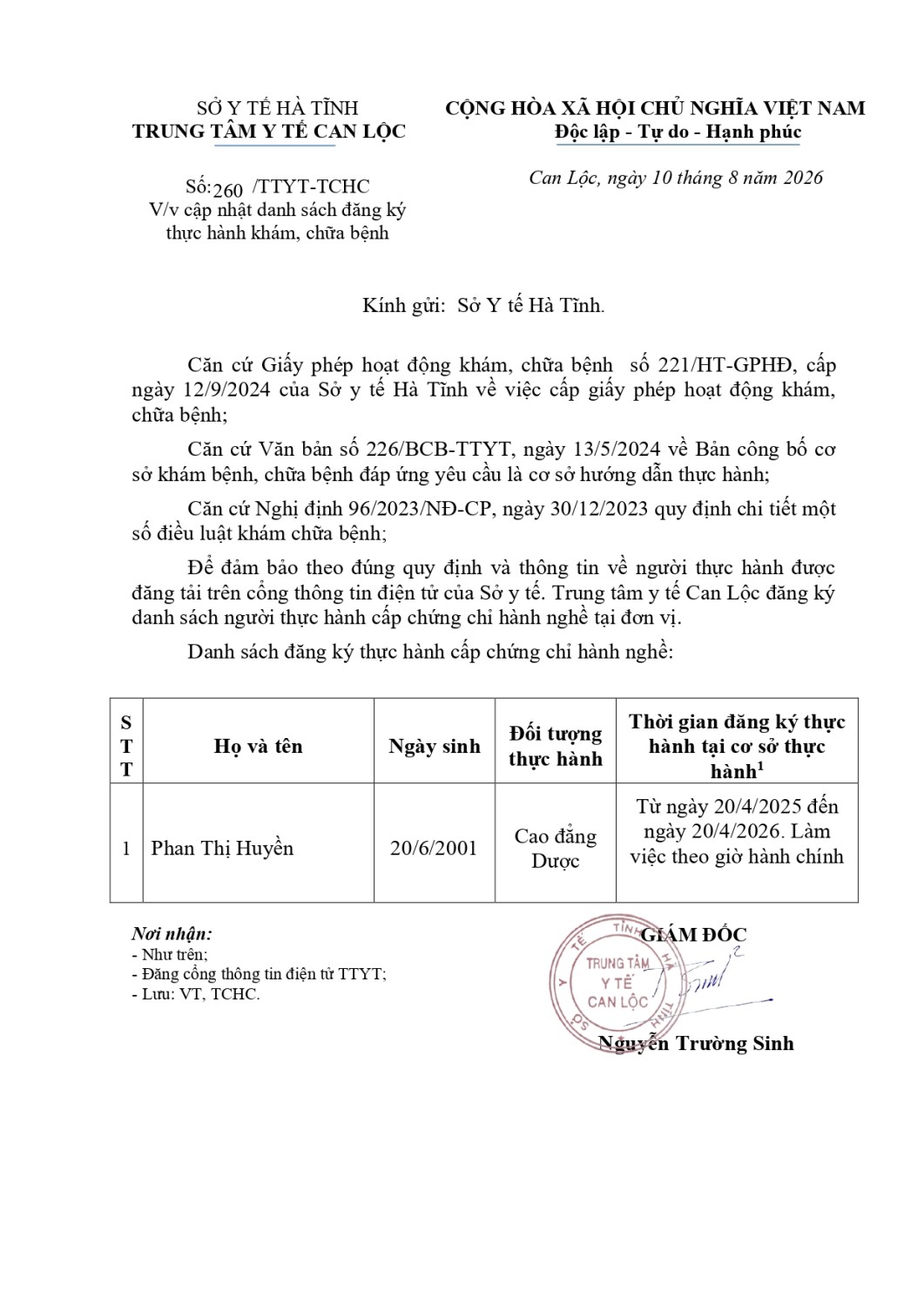 M05 Vv cập nhật danh sách đăng ký thực hành khám bệnh, chữa bệnh page 0001